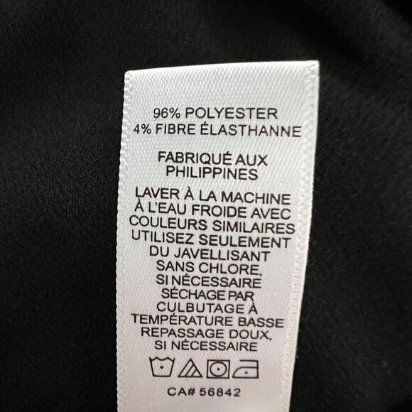 Express Womens Cold Shoulder Long Sleeve V-Neck Blouse Black XS - Picture 8 of 8